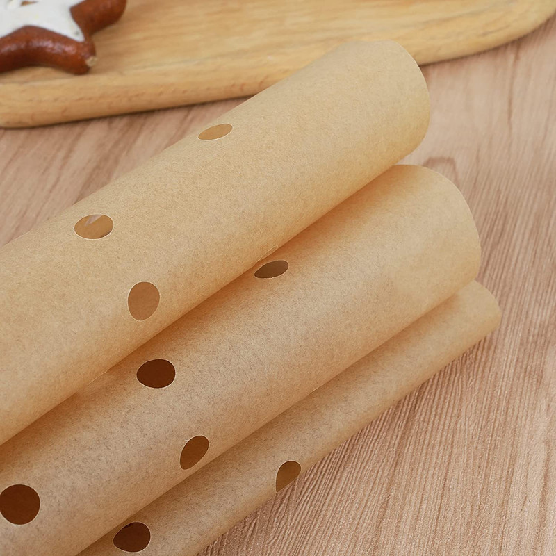 Perforated Baking Paper for Air Fryer, 100-pack, White, 20 cm โ image 4
