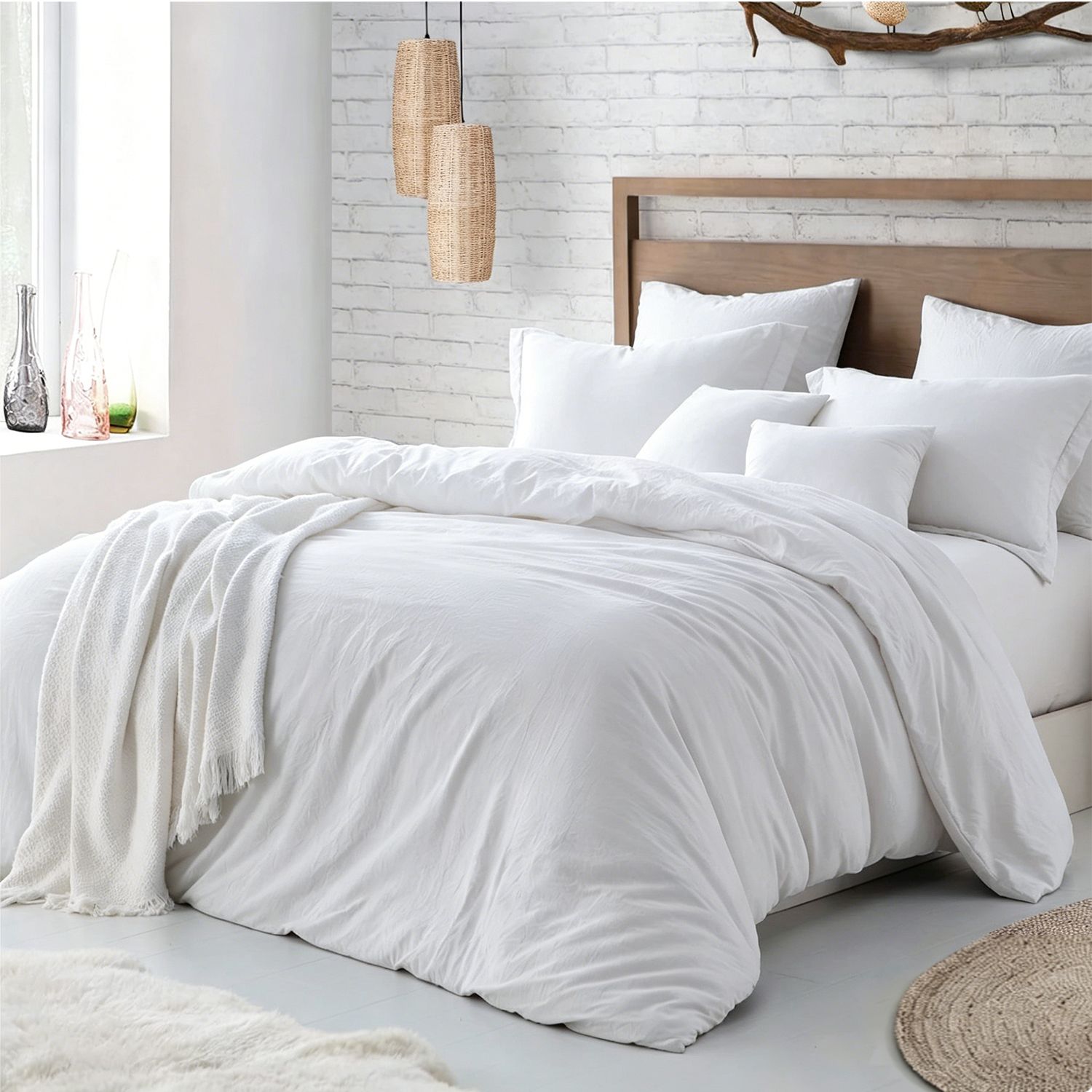 Hotel Soft Microfiber Duvet Cover Set-2000TC Quilt Cover Set & Pillowcases -1 Donna Cover Zipper Closure & 1 x Pillowcases-Breathable Bedding - Wrinkle, Fade