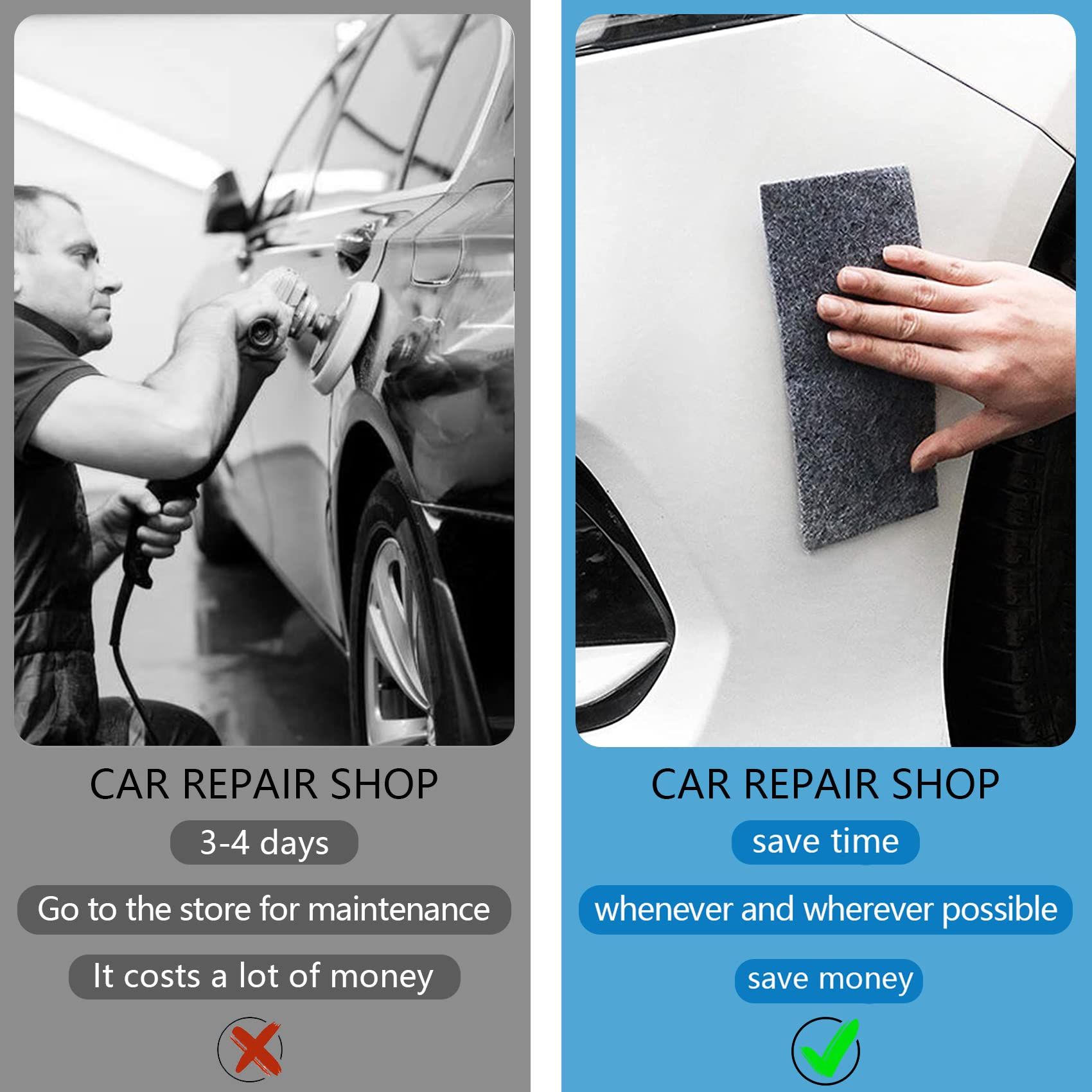 3PCS Nano Sparkle Cloth for Car Scratches, Advanced Nano Car Scratch Remover Easily Repair Scratches, Swirls, Paint Residues — image 3