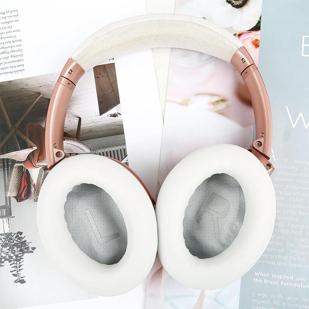 Pair of Replacement Ear Pads for Bose QC45 Headphone Ear Cushions White โ image 3
