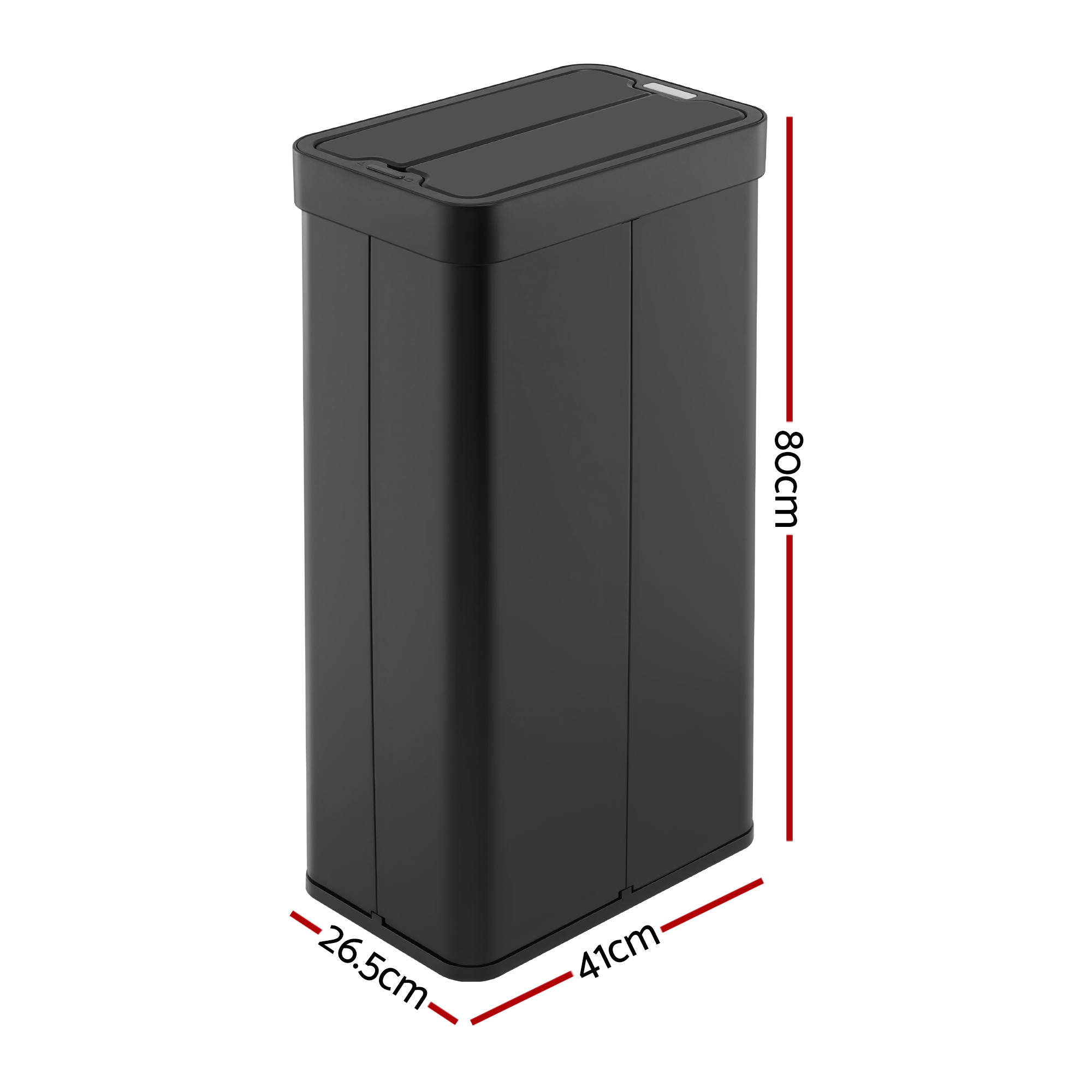 Devanti Rubbish Bin 70L Automatic Sensor Kitchen Bin, Slim Smart Garbage Can Touchless Rectangular with Liner Holder, Fully Closed Lid for Bedroom, Bathroom โ image 2