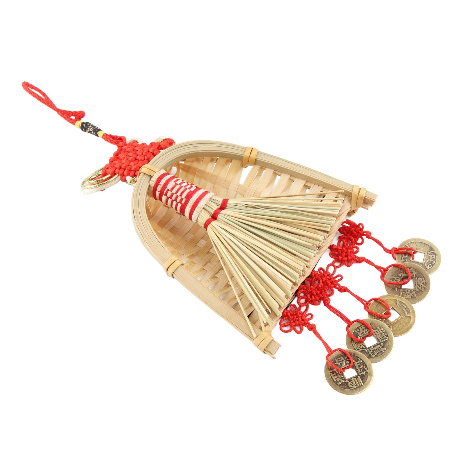 Broom Dustpan Decor Chinese Year Ornament Pendant New Tassel Hanging Decor Mini Fortune Broom Decoration B3 — image 5