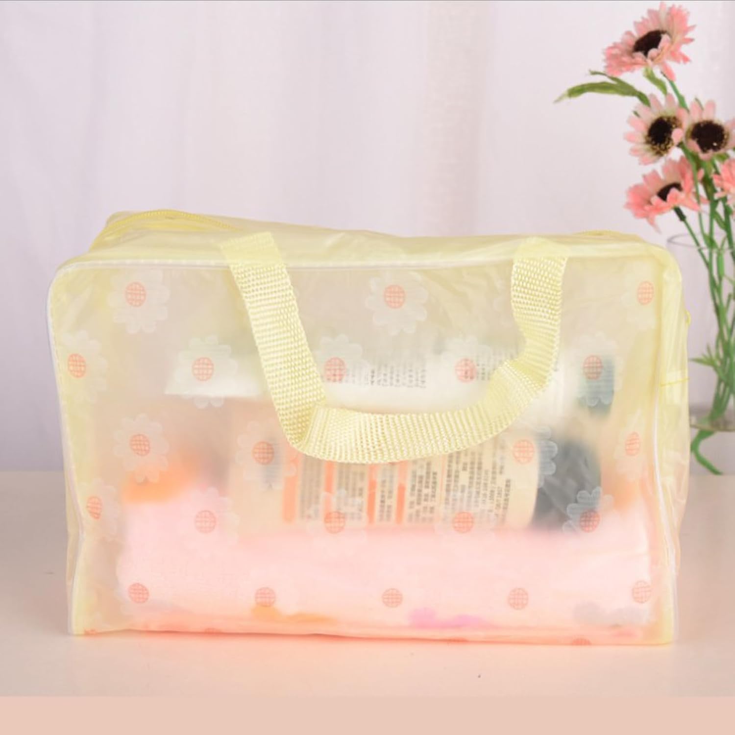 Clear Cosmetics Bag, PVC Zippered Toiletry Carry Pouch Waterproof Makeup Bag Travel Bags Organizer Case for Vacation(blue) — image 6