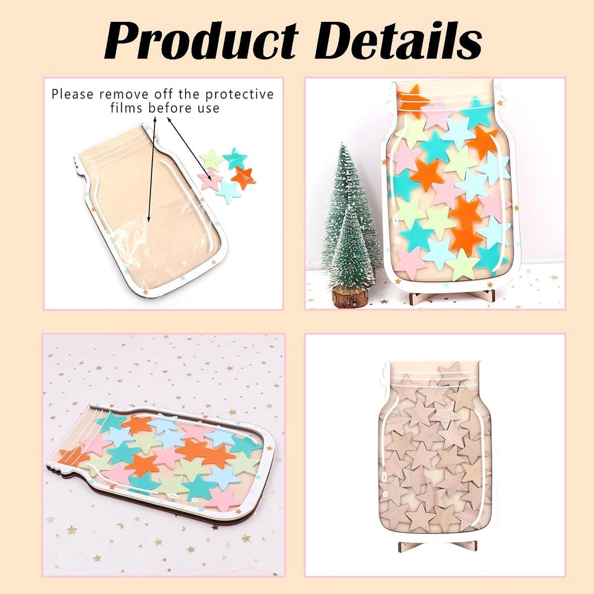 25-Piece Multicolor Star Reward Jar Set for Kids, Reusable Behavior and Achievement Chart — image 4