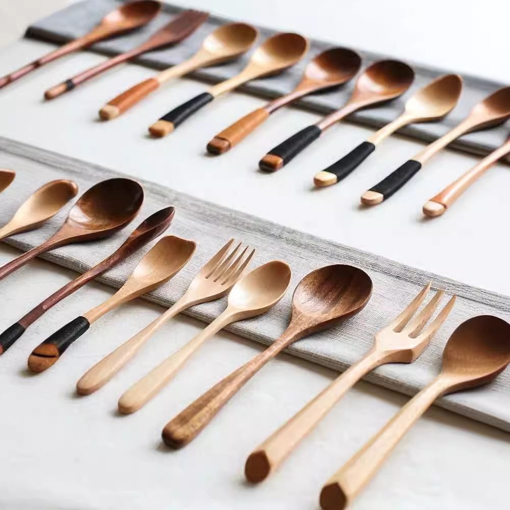 Wooden Spoon Create Credit Long Handle [hemu] children's spoon 12.3*2.6 cm — image 5