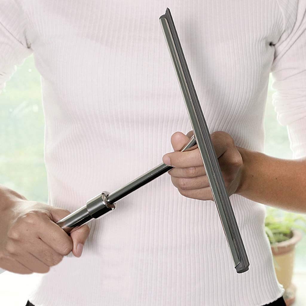 Telescopic Shower Squeegee Window Glass Wiper Scraper Cleaner for Bathroom Car Glass Squeegee Bathroom Black