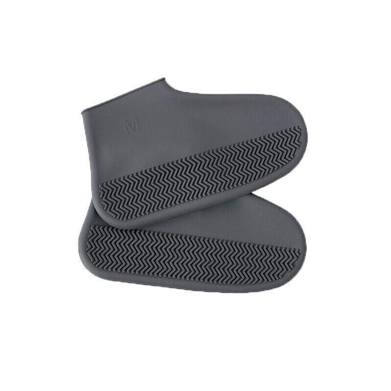 Shoe Cover Waterproof Silicone Non Slip Rain Water Rubber Foot Boot Overshoe S - Grey