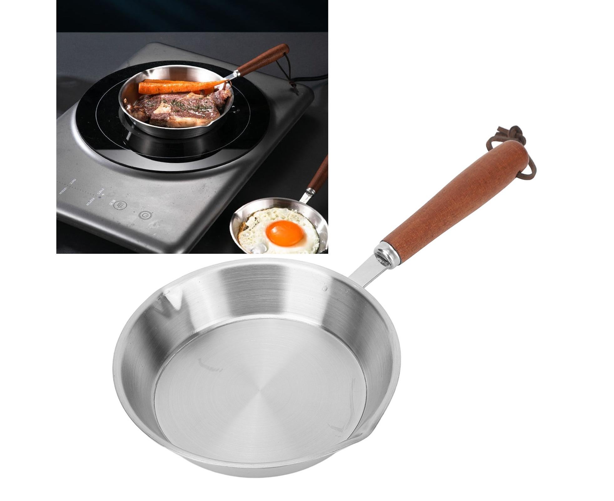 Stainless Steel Frying Pan, Non-Stick Egg Fryer for Household & Restaurant, 4.7 Inch — image 4