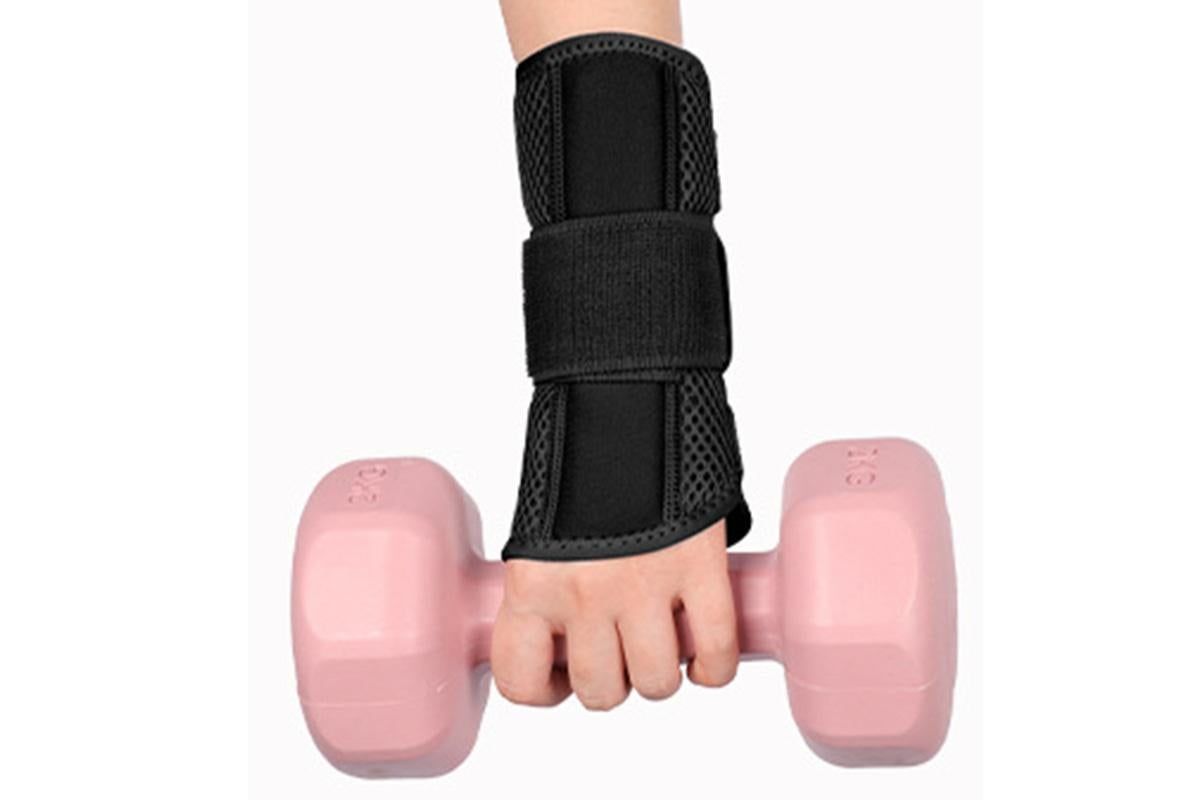 Adjustable Wrist Brace with Removable Steel Splint for Carpal Tunnel Support - Black & Left & L