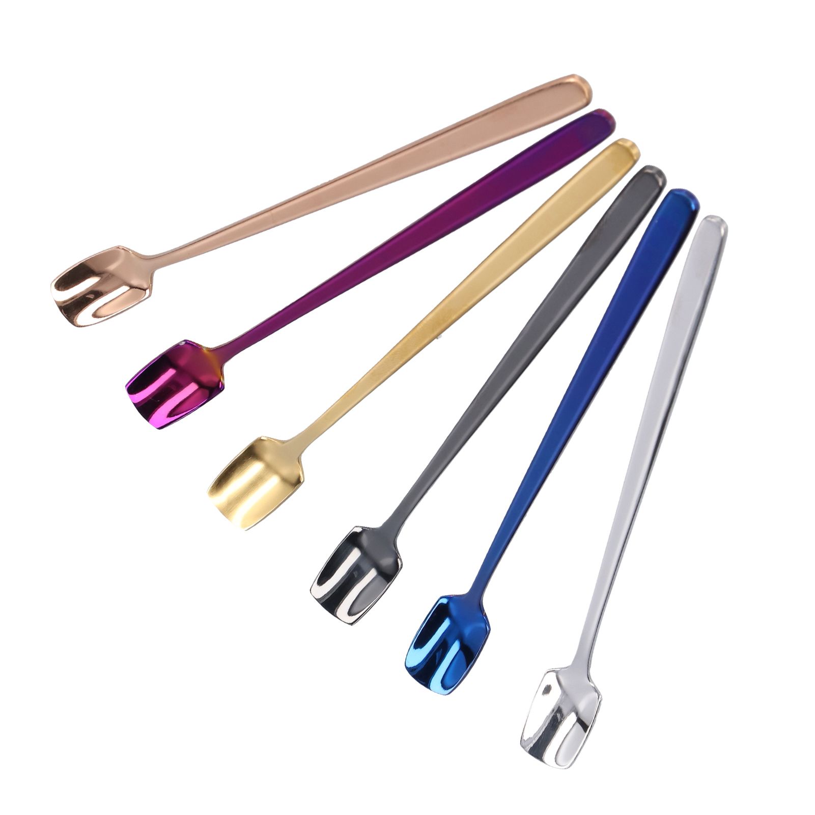 6 Pcs Dessert Spoon 304 Stainless Steel Mixing Spoon Shovel Long Handle Thickened Spoon Set for Dessert Ice Cream 15cm โ image 6