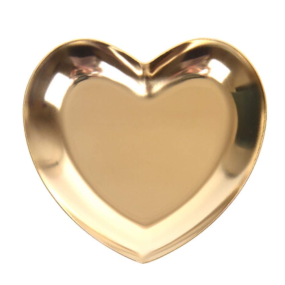 Stainless Steel Jewelry Tray Nordic Heart-shaped Gift Storage Tray Necklace Ring Display/Fruit Dessert Tray/Home Decoration โ image 3