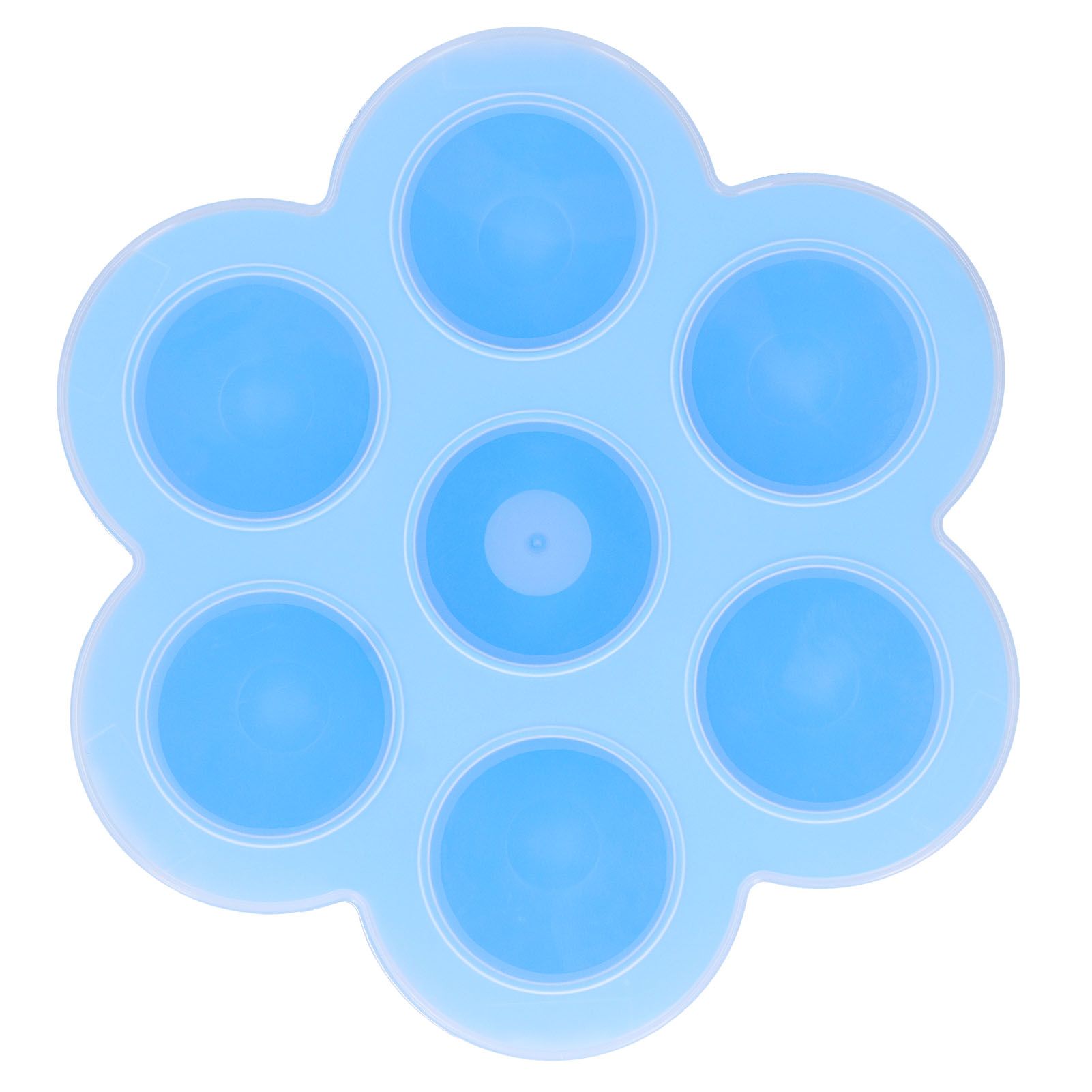 7‑Grid Sky Blue Baby Food Supplement Box Silicone Food Storage Container with Lid for Baby — image 4