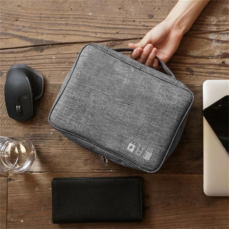 Cable Organizer Bag Charger USB Electronic Accessories Storage Travel Case - Sky Blue — image 4