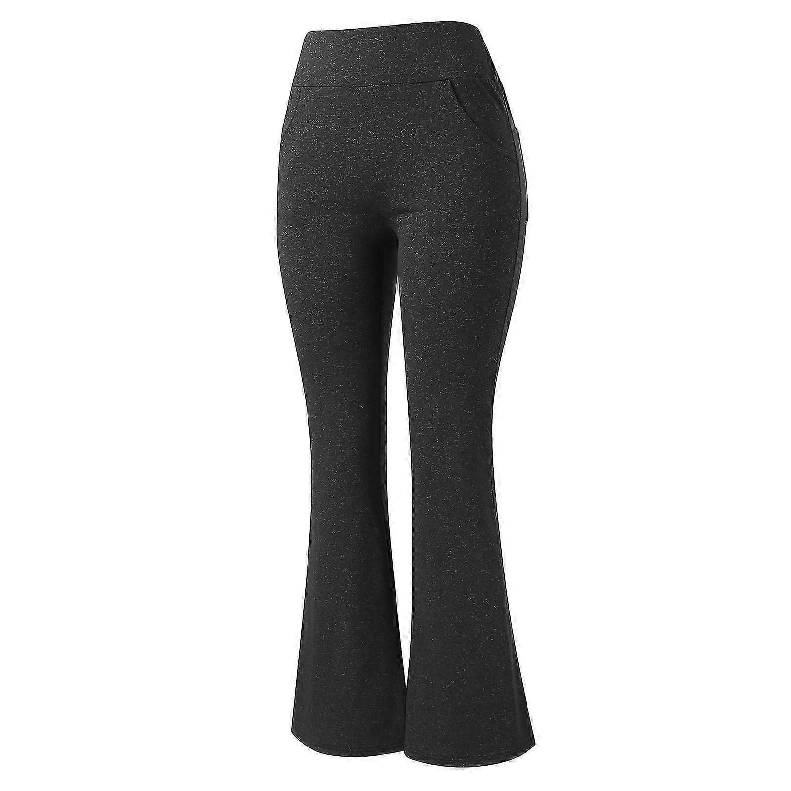 Women's High Waist Yoga Leggings with Pockets Workout Fitness Pants Stretch Casual Sports Trousers - Black XL — image 5
