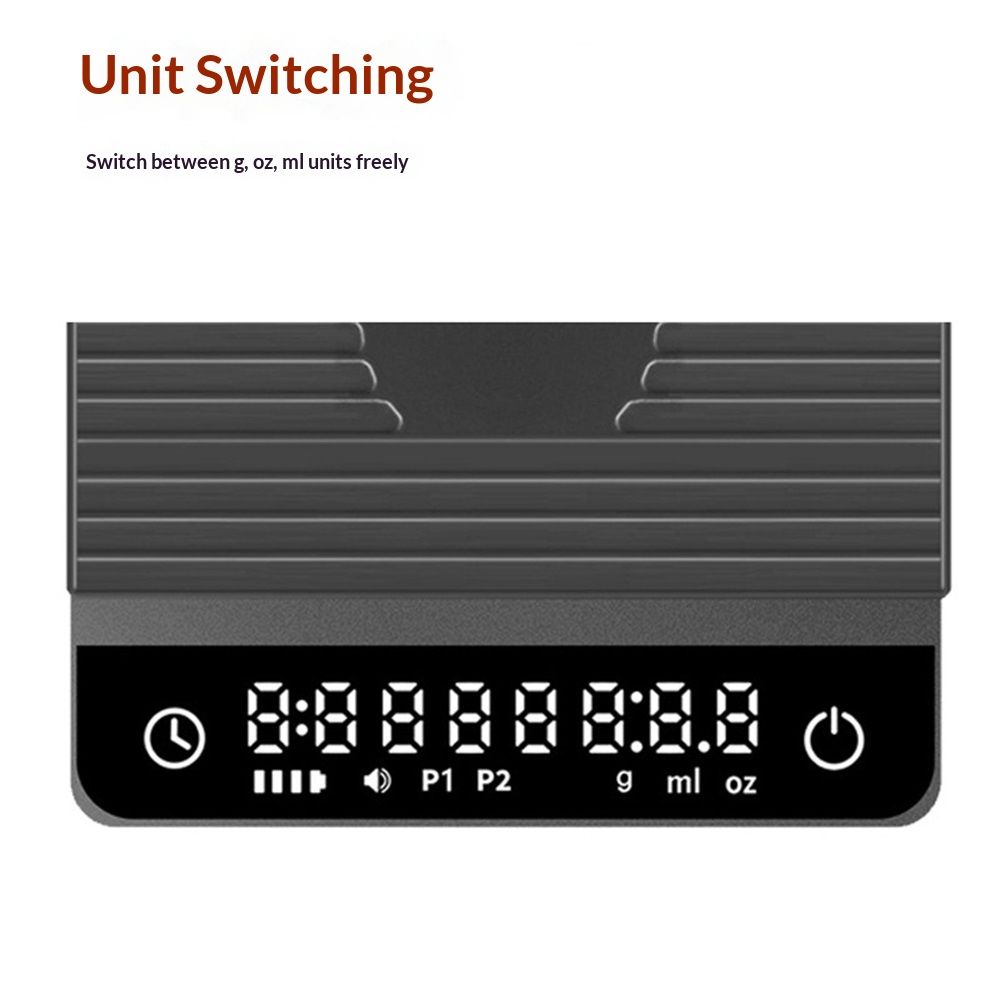 Mini Coffee Scale, Multifunction Electronic Espresso Scale, Ultra Thin and LightMini Digital Food Kitchen Scale for Baking, Cooking(Black) — image 3