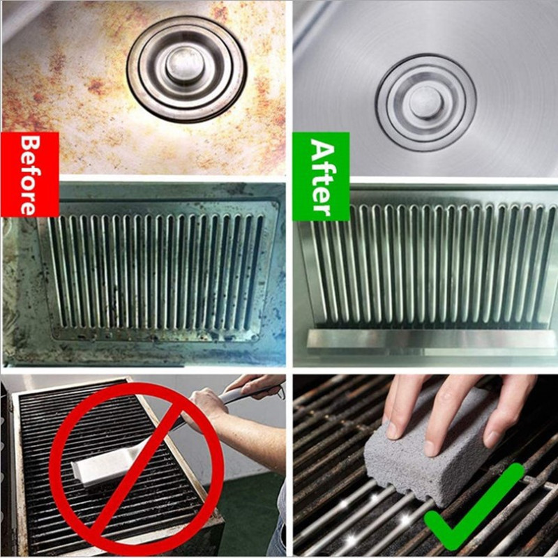 5 Pack Grill Cleaning Brick Pumice Stone BBQ Cleaner Block Heavy Duty Grease Remover for Griddle Stove and Kitchen Sink — image 3