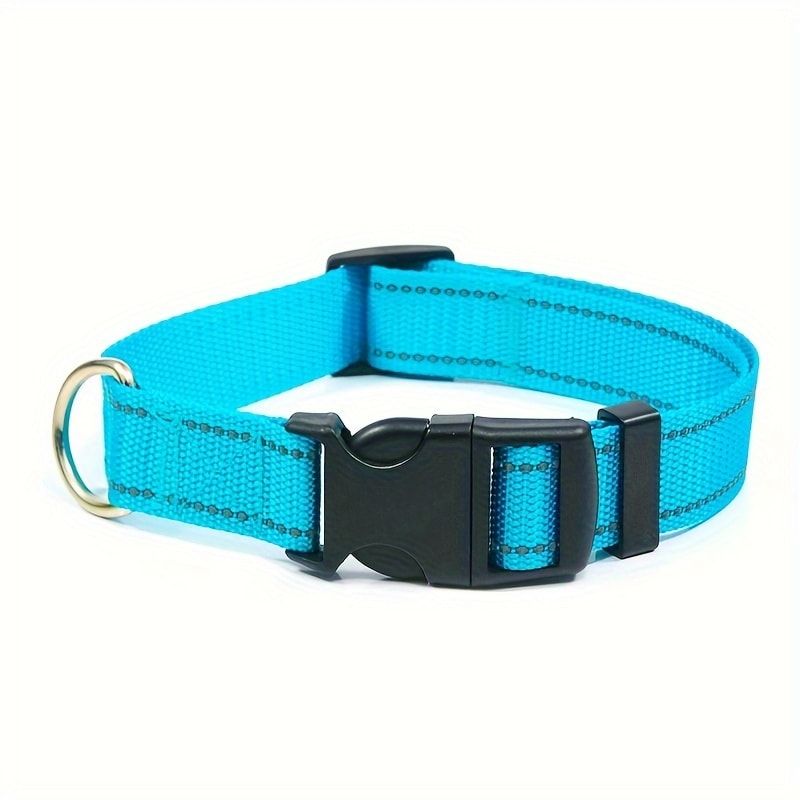 Reflective Dog Collar with Adjustable Nylon Webbing β Safe & Visible Pet Gear for Walks, Outdoor Adventures, and Nighttime Visibility (S, Red) β image 4