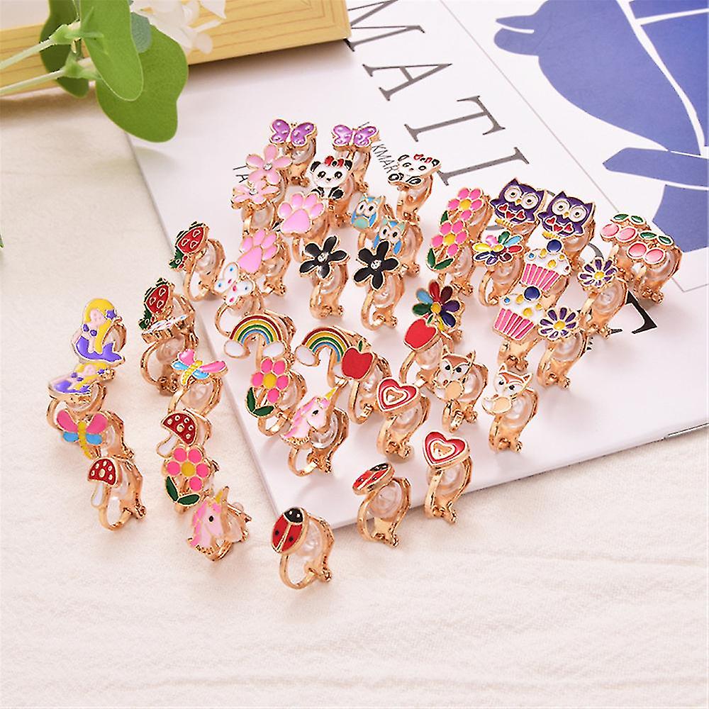 24 Pairs Girls Clip-on Earrings Children Cute Flower Metal Earring Princess Dress Up โ image 3