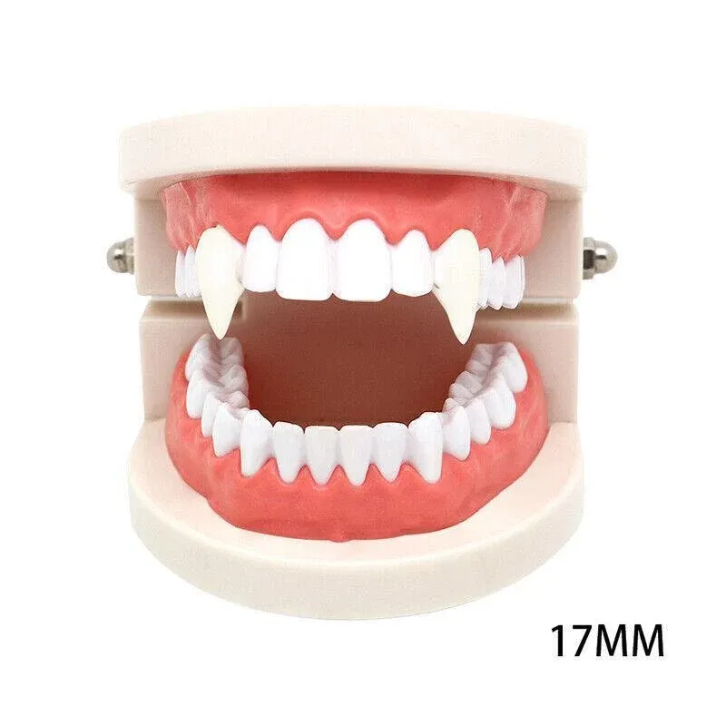 Cosplay Vampire Fangs Fake Teeth for Halloween Costume Party Dress Up 2PCS Prop Set - 19mm-1Piar — image 6