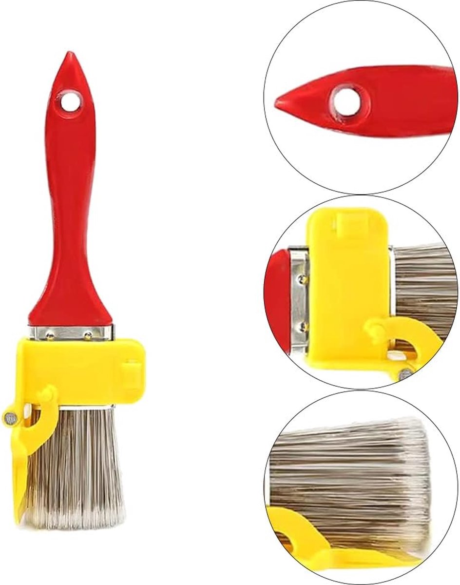 Paintbrushes - Brushes - Brush - Block brush - Wall paint - Detail brush - Painting / Painting supplies - Plastic handle - Versatile - 1-piece — image 2
