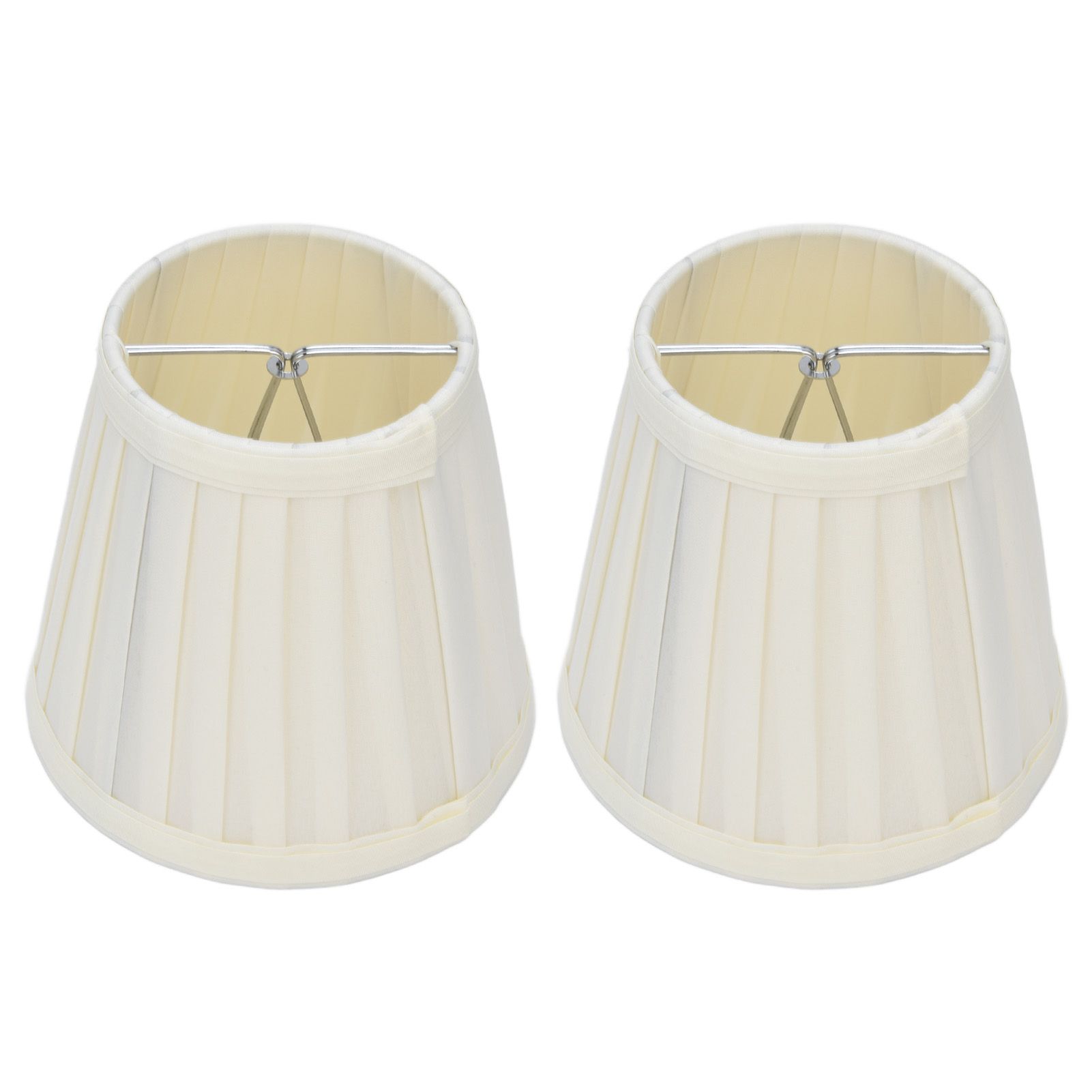 2 Pcs Double Small Lamp Shade Clip On Bulb Comfortable Material Barrel Fabric Lampshade for Table Chandelier Wall LampPX30 โ image 2