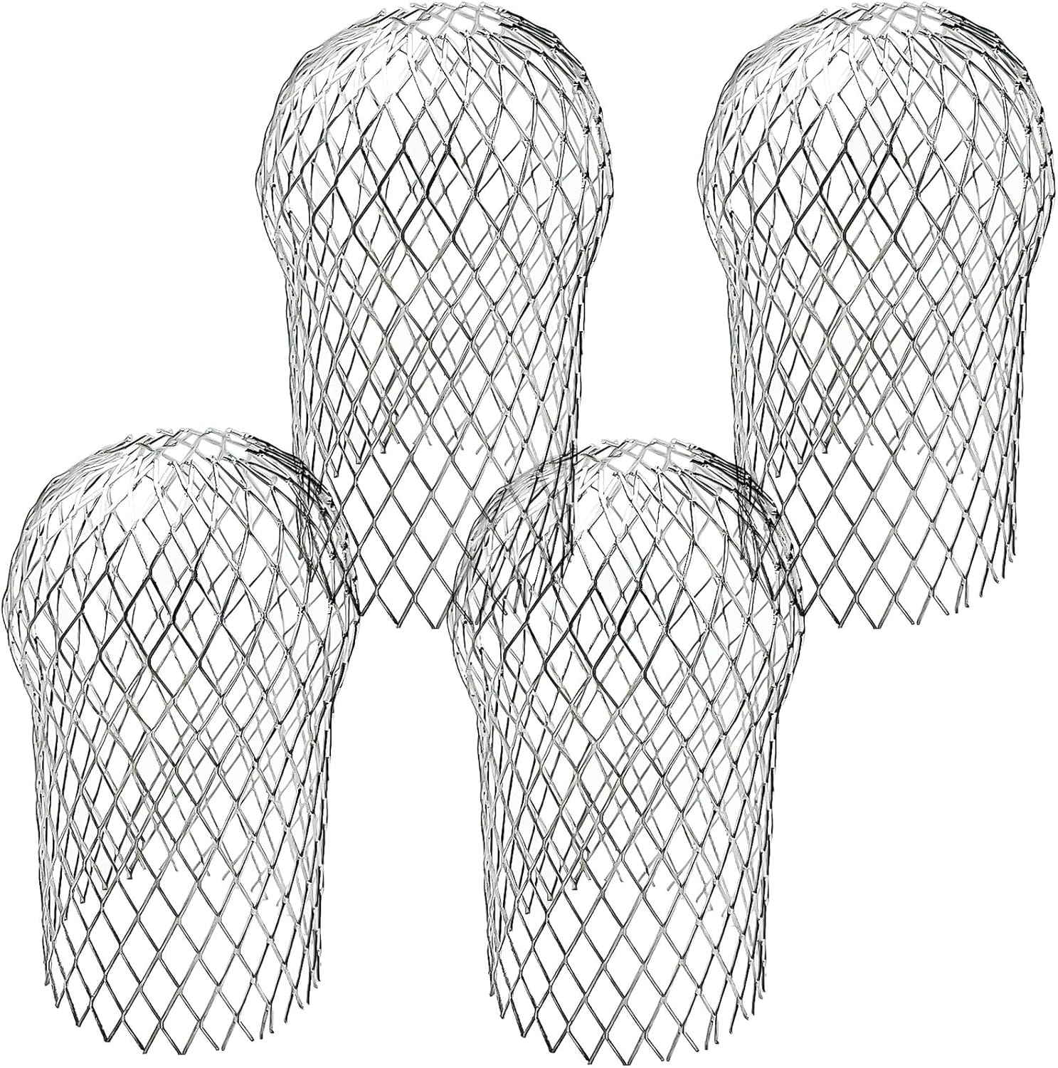 4 Pack Gutter Downsport Guards,Expandable Aluminium Gutter Downspout Protectors,Leaf Filter Strainer for Preventing Blockage Debris and Rodents from Clogging