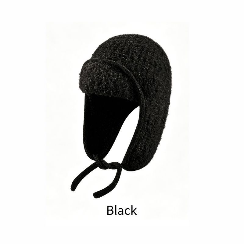 Women Sherpa Aviator Beanie - Warm Earflap Knit Hat Red โ image 5