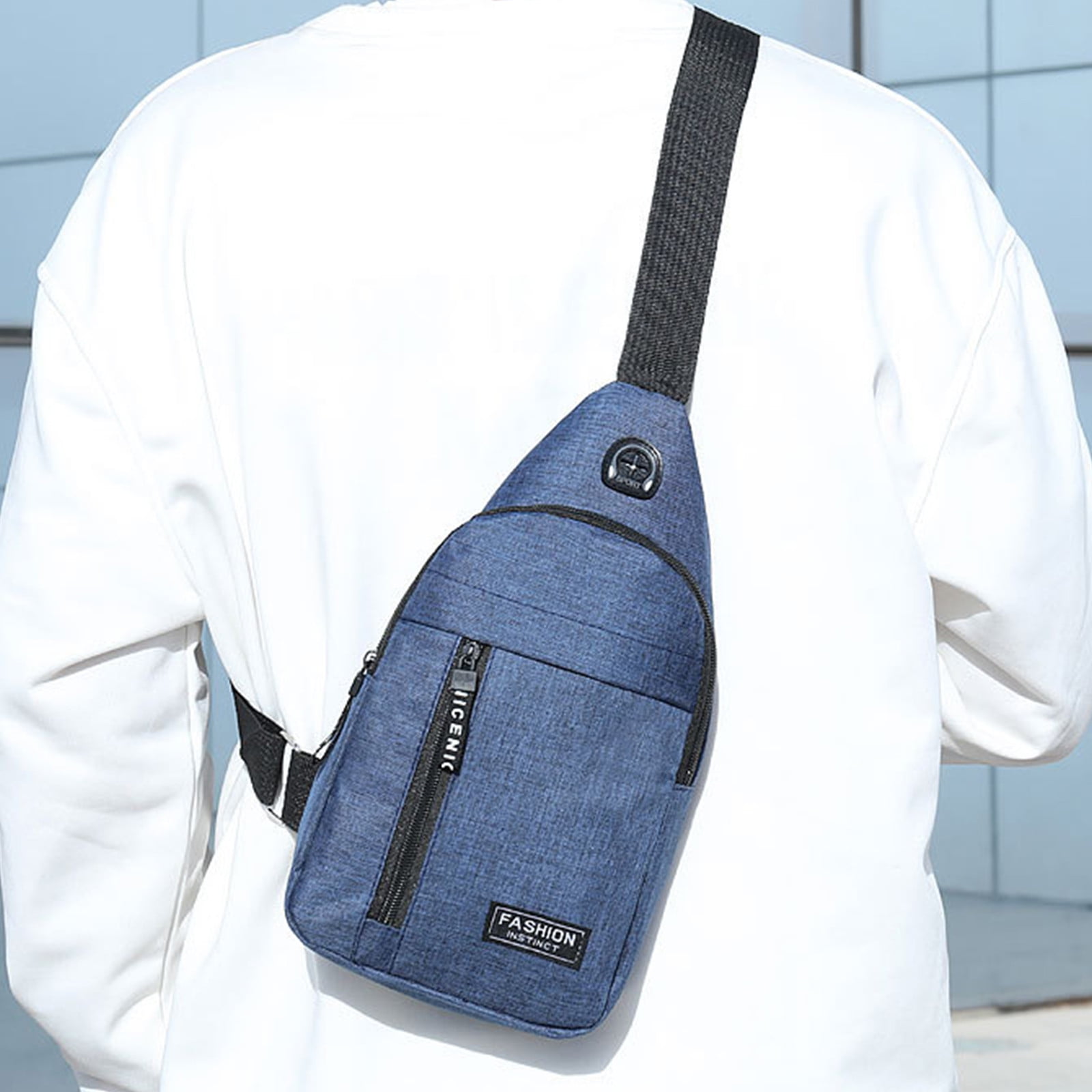 Sling Bag for Women, Crossbody Sling Backpack Small Sling Bag Multipurpose Crossbody Shoulder Bag Travel Hiking Backpack, Sling Bag for Men #2-Blue