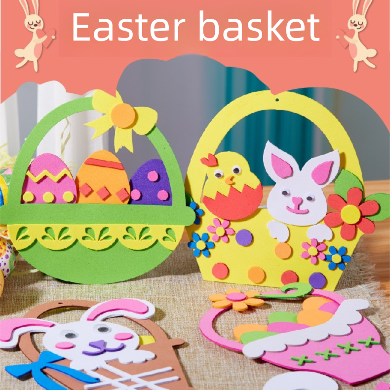 5-Pack The Chick and the Rabbit Easter EVA Craft Basket Kit – DIY Creative Art & Craft Supplies for Kids, Perfect for Parent-Child Activities and Holiday — image 2