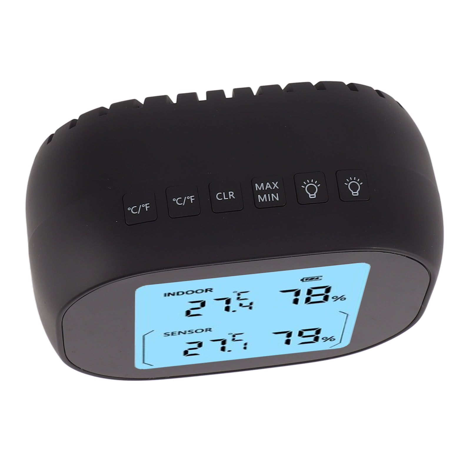 Wireless Indoor Outdoor Thermometer Black Temperature Humidity Monitor Daily High and Low Large Display Room Thermometer — image 5