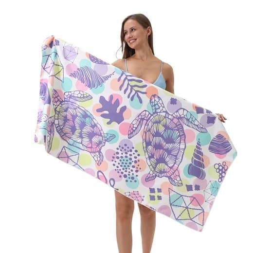 XXL Microfiber Beach Towel, Quick-Drying Lightweight Bath Towel for Beach, 70 × 140 cm