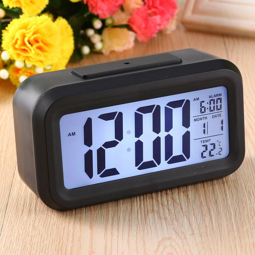 LED Backlight Digital Snooze Desk Alarm Clock Temperature Calendar Display Local โ image 5