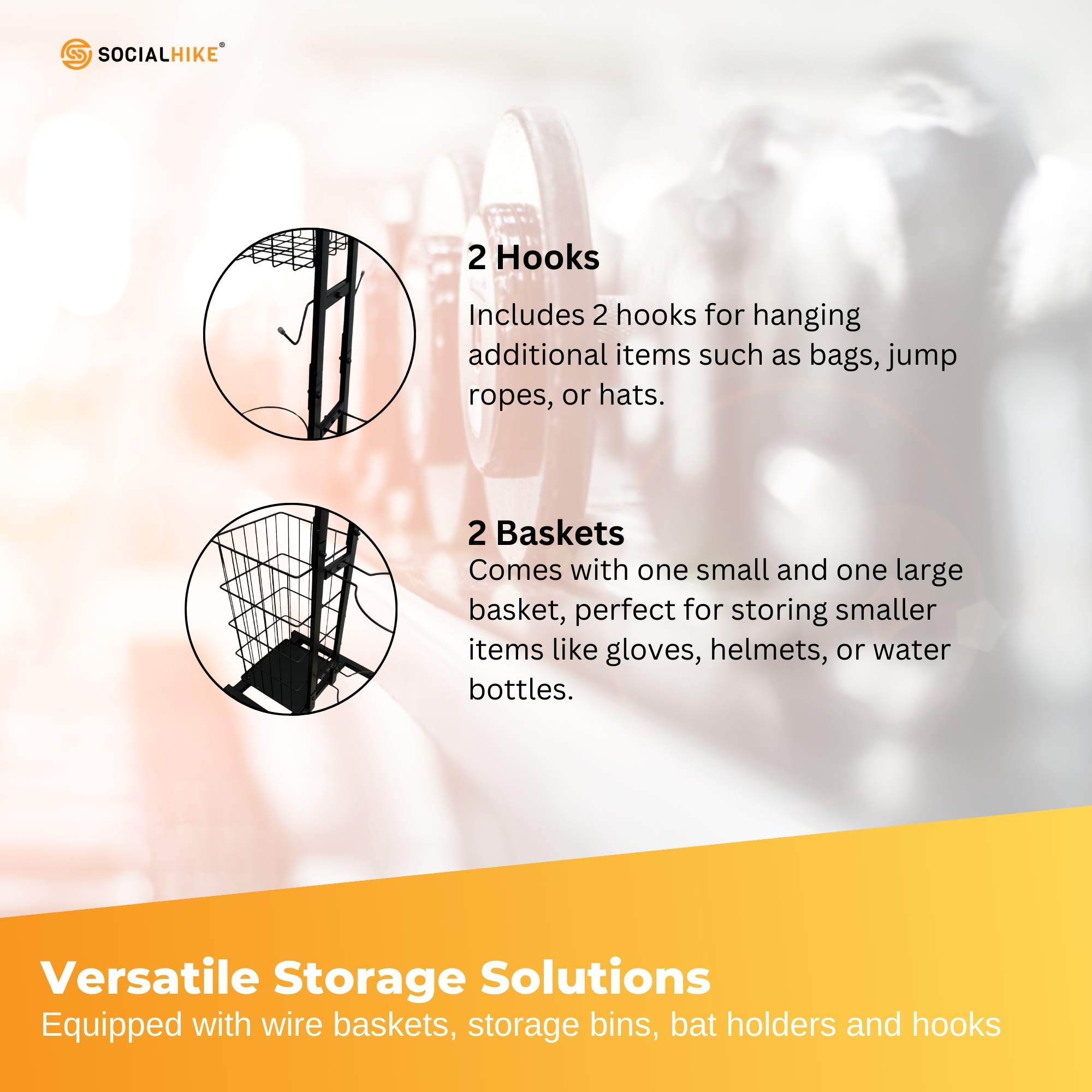 Sports Equipment Storage Rack - Vertical Ball Organiser Basketball Garage Stand — image 4
