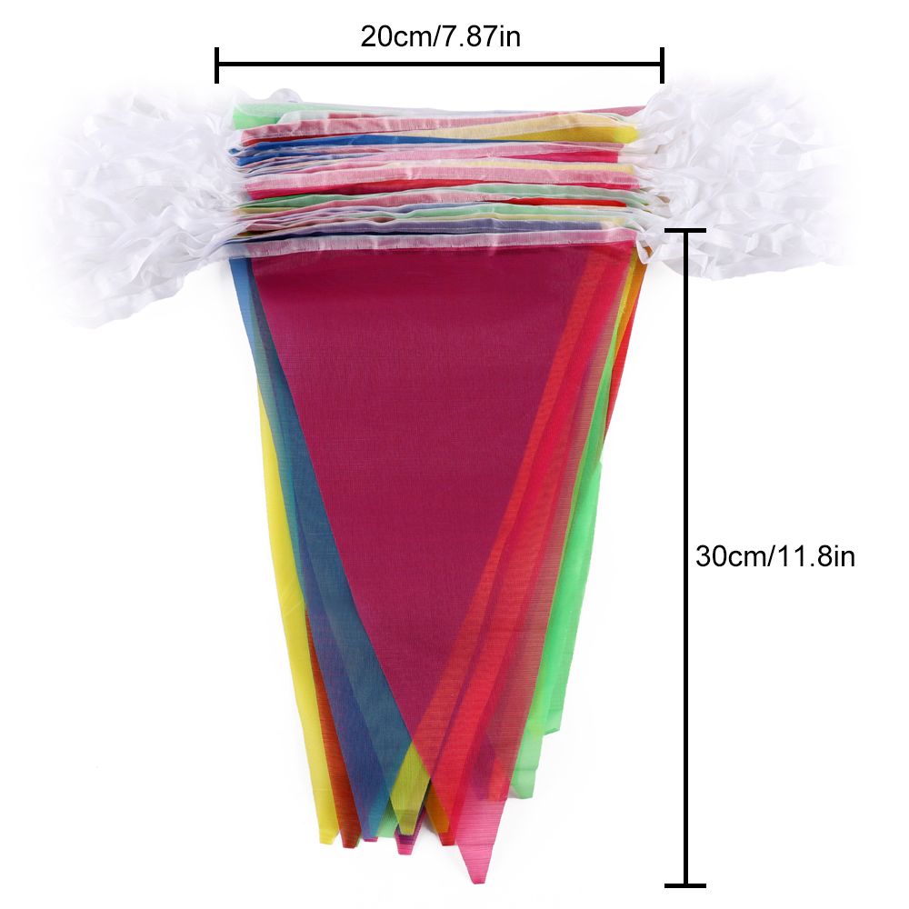 150pcs Colorful Pennant Banner Flags Multicolor Bunting String Triangle Flags — image 3