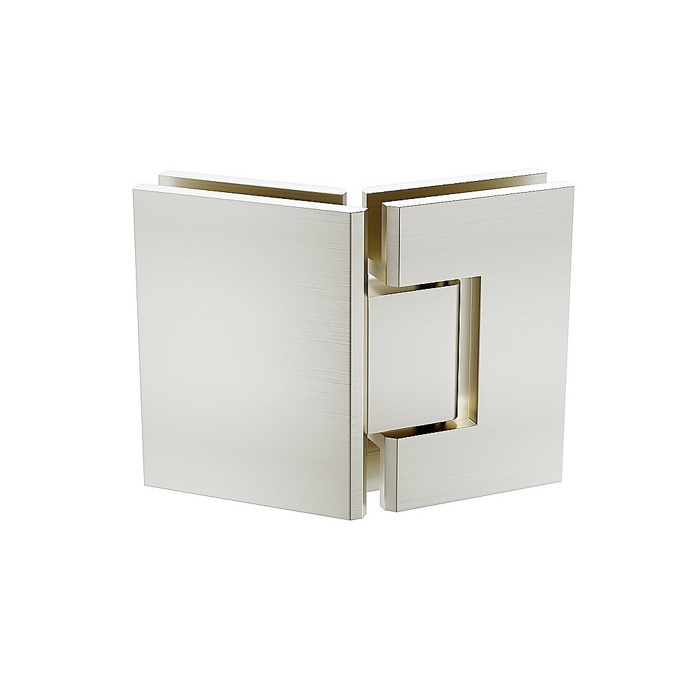 135 Degree Glass to Glass Stainless steel Square Shower Hinge in Nickel — image 2
