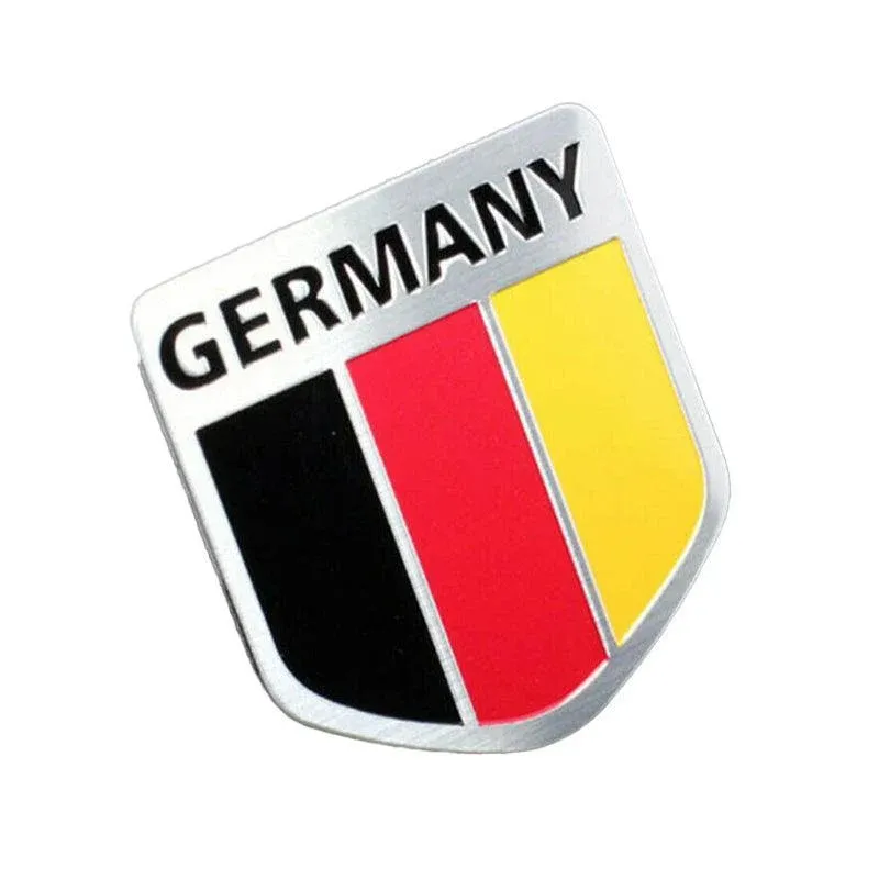 Flag Of Australia Germany Aluminum Car Emblem Badge Decal Sticker 5X5Cm - Germany