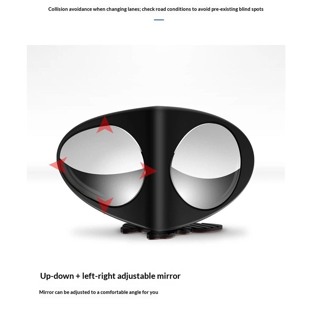 2 pack Blind Spot Car Mirror - Glasses Convex Wide Angle Rear View 360 Degrees Rotatable Blindspot Side Eliminator Auxiliary Mirror for Cars SUV and Trucks โ image 2