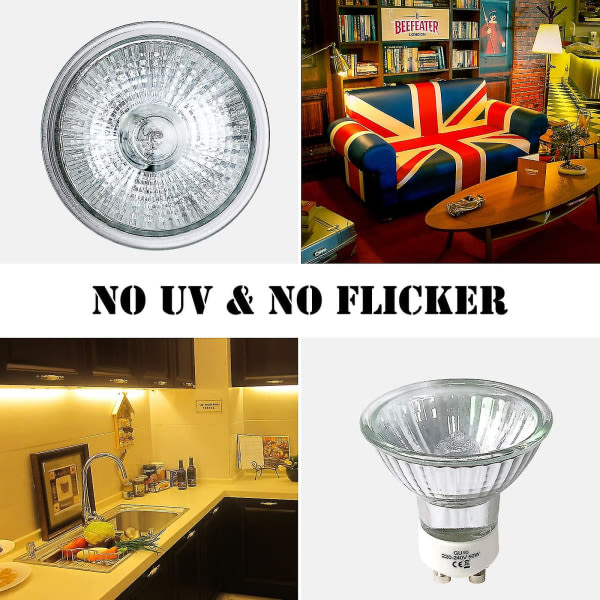 8-pack GU10 halogen bulbs 35W 220V warm white 2800K โ image 3