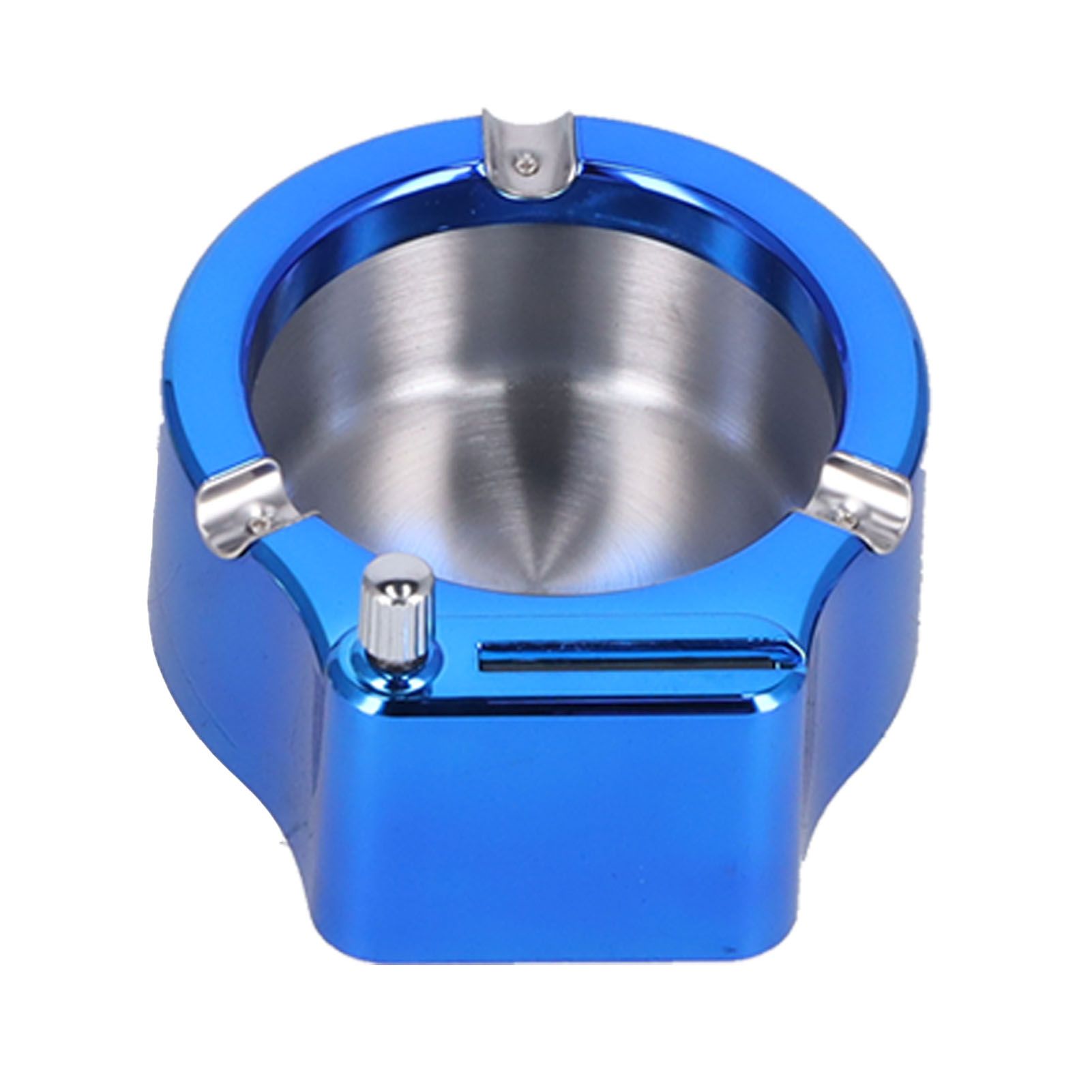 Cigarette Ashtray Stainless Steel Match Lighter Cigarette Ashtray for Home Office DecorationBlue — image 2