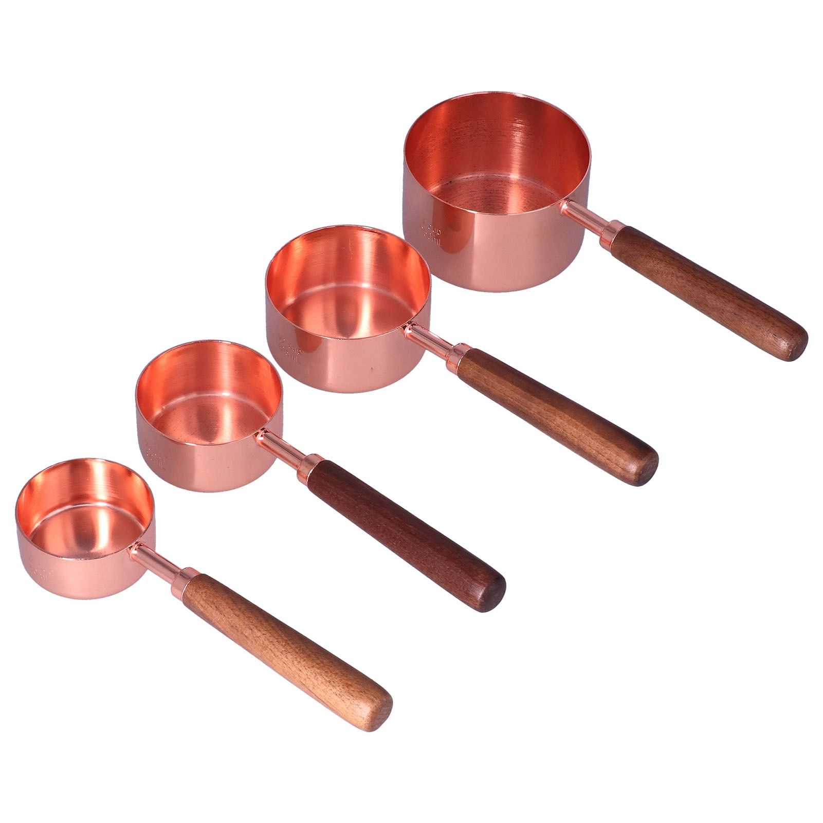 4Pcs Measuring Cups and Spoons Set with Copper Plated Handle Baking Tool for Kitchen โ image 6
