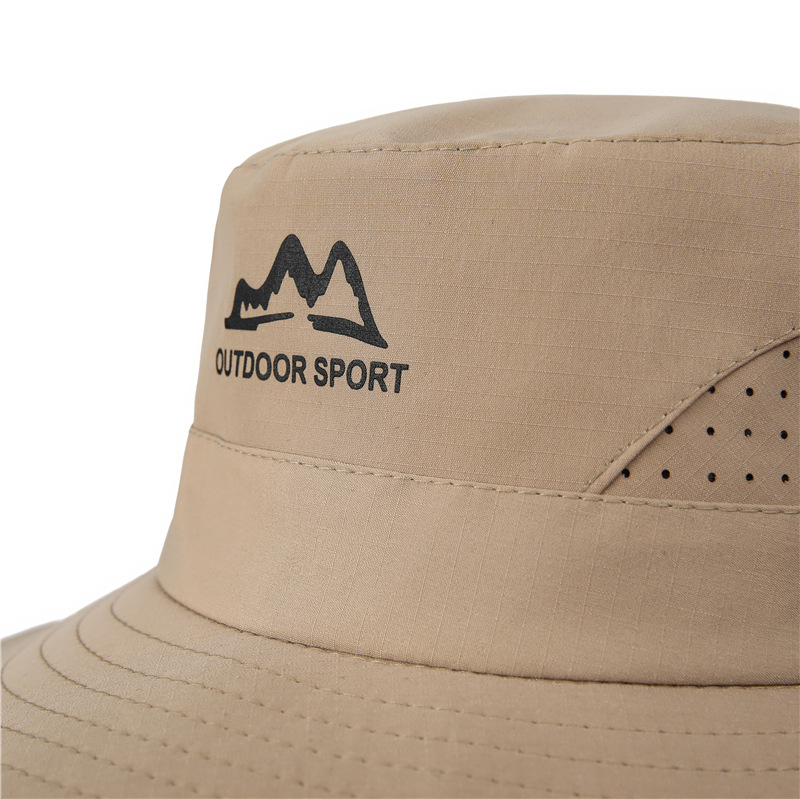 Wide Brim Sun Hat Waterproof UV Protection Boonie Bucket Cap Mesh Breathable for Fishing Hiking Camping Outdoor Khaki โ image 4