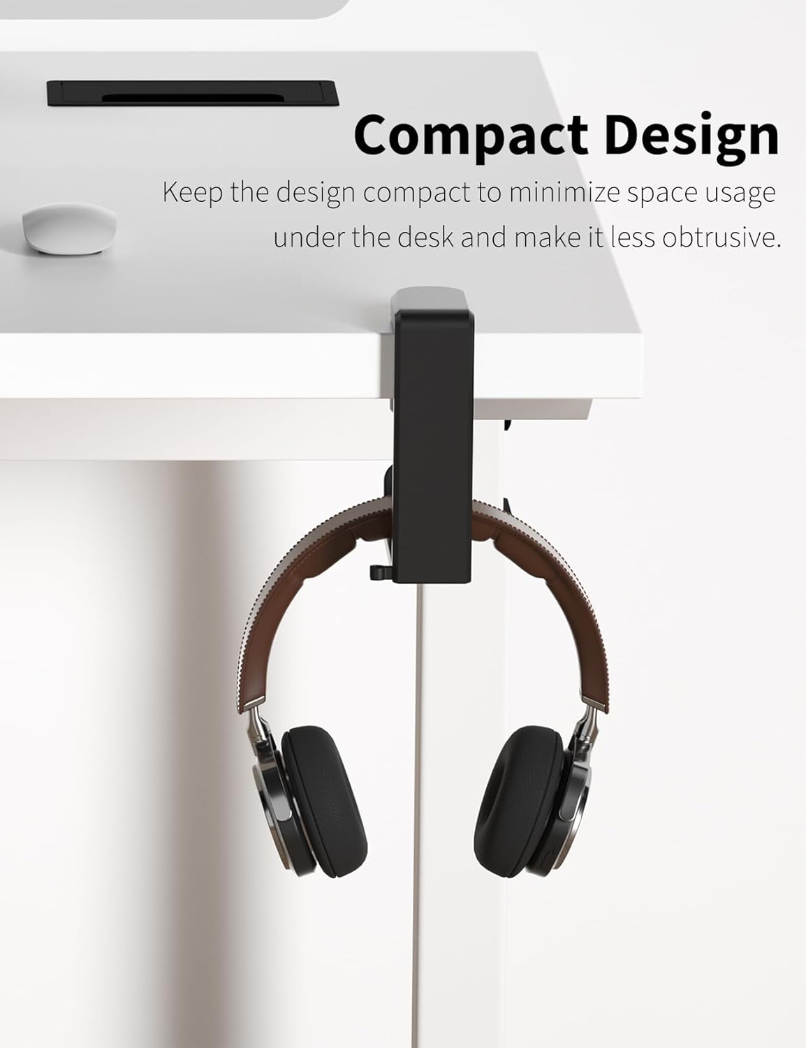 Headphone Hook - Under Desk Headphone Holder with 360-Degree Adjustable Rotation, Black โ image 5