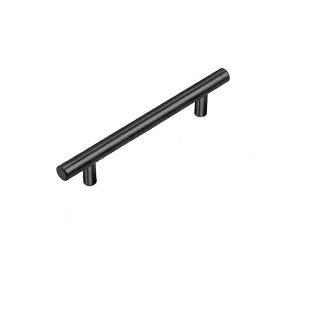 5PCS Black Kitchen Cabinet Door Handles Stainless Steel Door Drawer Pull T Bar - 100mm/64mm β image 5