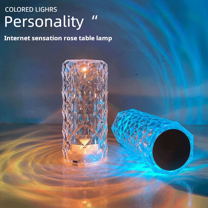 Crystal Rose Atmosphere Lamp RGB 16 Color Changing Touch Table Lamp USB Rechargeable LED Night Light for Australian Home Bedroom Living Room Decor(16cm*7.5cm) โ image 3