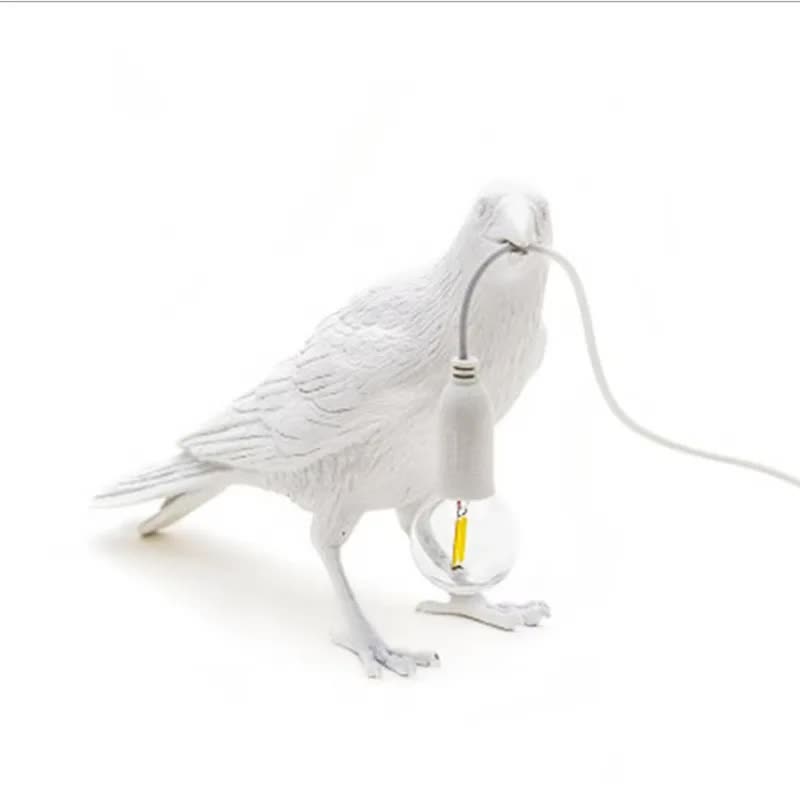 Black Bird Right Wall Lamp Nordic Resin Bird Wall Lamp - Creative Animal Bedside Decorative USB Night Light, Stylish Bird Perched Lamp for Bedroom and Living β image 4