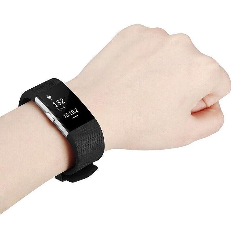 L Size Silicone Watch Wrist Sports Strap For Fitbit Charge Band Wristband Replacement - Light Pink — image 5
