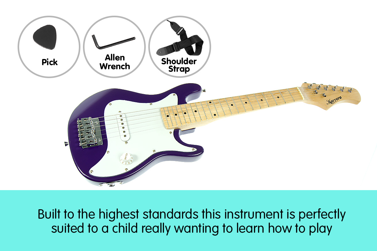 Karrera Electric Childrens Guitar Kids - Purple — image 5