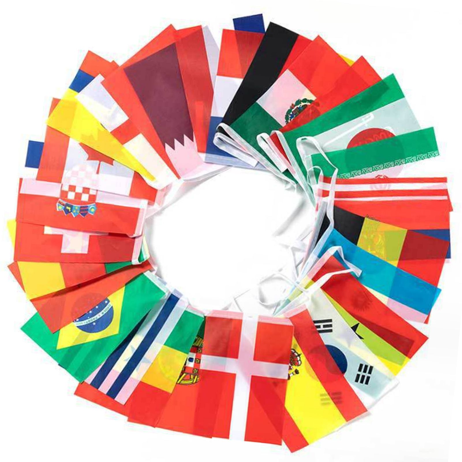 95ft 100 Countries String Flag World Flag Banner International Flags Banner for Party Decorations Bars Sports Clubs School Festivals Celebrations 14 × 21cm — image 3