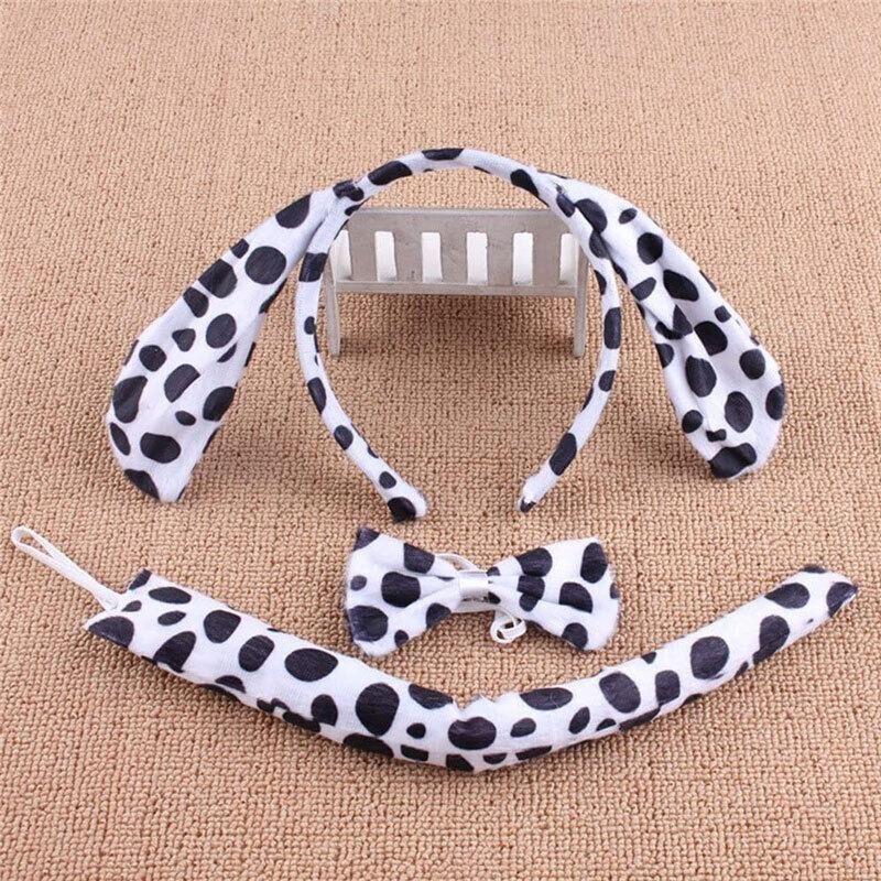 Animal Costume Dress Up Set 3 Piece Tail Bowtie Ears for Party Cosplay Outfit - Black Cat — image 5