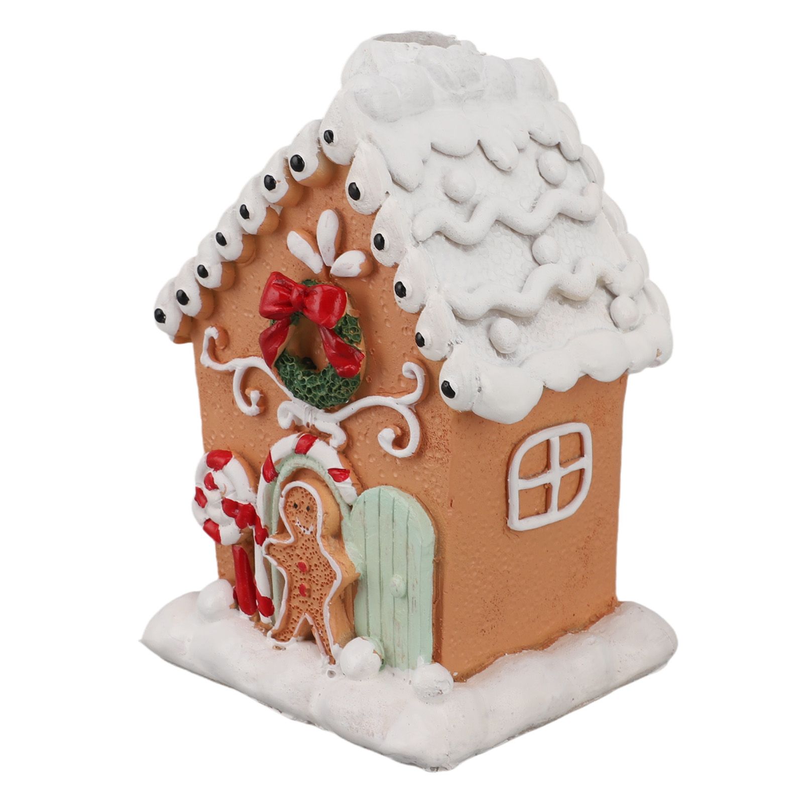 Christmas Gingerbread House Classic Exquisite Resin Christmas House Tabletop Decoration for Gift — image 3